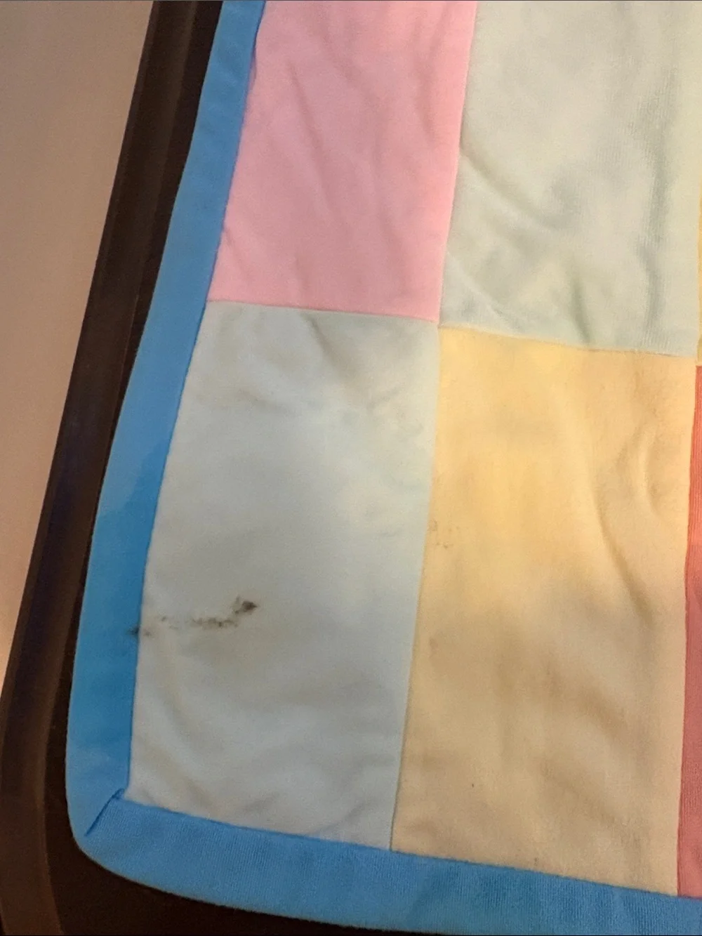 Vintage Handmade Pastel Patchwork Quilt